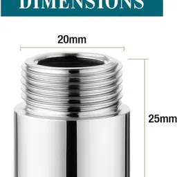 tetos Stainless Steel Extension Nipple 1 Inch – (Pack of 15) | Faucet Mount image 3