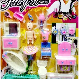 ananya creations Doll House Set for Girl's Combo of 2 Funny Doll House Pretend Play Set image 3