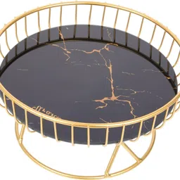 decoracve Golden Metal Cake Stand with Marble Base for DisplayK3 Iron Fruit & Vegetable Basket-picture-37