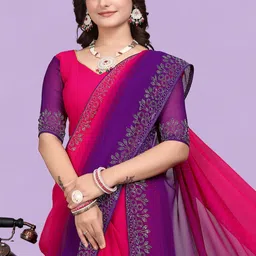 meaven tex Embellished Bollywood Georgette Saree-picture-12