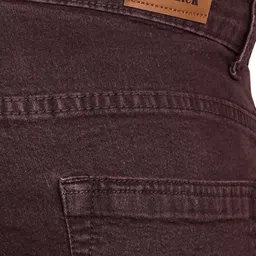 just black Men Regular Mid Rise Brown Jeans image 5