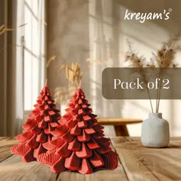 kreyam's Premium Christmas Tree Scented Candles Set Of 2 Home Decoration Candle-picture-17