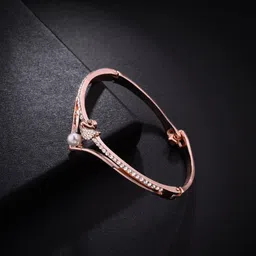 shining diva Crystal Cubic Zirconia Gold-plated Bracelet image 3