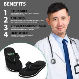 doctor health super soft Newly launch Premium Soft Comfortable Orthopaedic Diabetic Lightweight Antiskid Men Slippers image 5