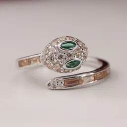 diavo Sterling Silver Cubic Zirconia Sterling Silver Plated Ring image 1