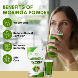 intimify 100% Organic Moringa Powder | Drumstick Leaf Powder Supports Digestion, Skin image 3