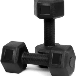 ranrox PVC Fixed Dumbbells | Set Of 2 | 5 Kg Each | for Home Workout | Unisex | Black Black Weight Plate-picture-46