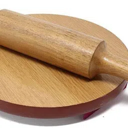 kinoki Chakla Belan Roti Maker (9 Inch) Wooden Pure Chakla Belan Combo for Kitchen. Rolling Pin & Board image 1