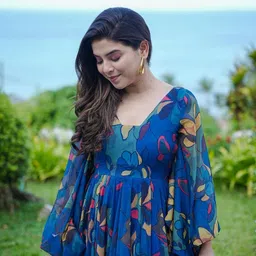 fabfinds Women Gown Blue Maxi/Full Length Dress image 4