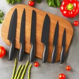 DVIMART High Carbon Steel 6-Piece Knife Set for Home & Restaurant – With Blade Covers Knife image 2