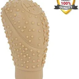 rhtdm Anti-Scratch Soft Car Auto Silicone Nonslip Gear Shift Knob Protector Cover (Beige) For Fortuner Gear Shift Collar image 4
