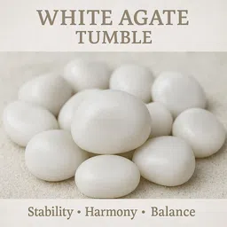 ababilcrystal WHITE AGATE TUMBLE STONE Polished Angular Crystal Stone-picture-36
