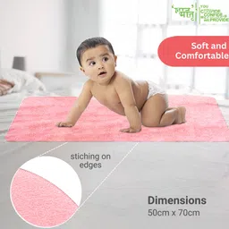 cradle 0 TC Polycotton Crib Solid Flat Bedsheet image 2