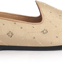 fausto Embroidery Sequin Ethnic Slip On Juttis for Wedding|Party Kurta Shoe Mojaris For Women image 5