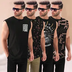 tripr Pack of 4 Men Vest image 3