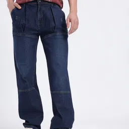 glitchez Men Relaxed Fit Mid Rise Blue Jeans image 2