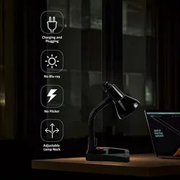 emmkitz Black Table lamp Study Lamp image 4
