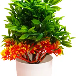 dekorly Artificial Plants for Home Office Decor, BedroomLiving Room, Tabletop Desk Décor Multicolor Eucalyptus Artificial Flowerwith Pot image 4