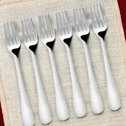 fanqew 6 Dinner Fork, Disposable Stainless Steel Dessert Fork, Dinner Fork Set image 5