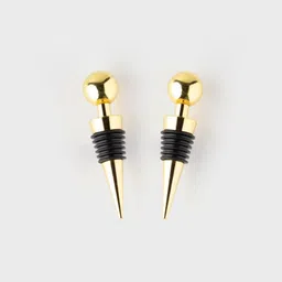 taylor's eye witness TEW SSBS1G TAPROOM 2pce WINE STOPPER BALL - GOLD Stainless Steel Bottle Stopper image 3