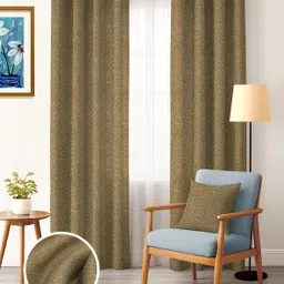 213.36 cm (7 ft) Door Polyester Blackout Curtain (Pack Of 2)-image-2