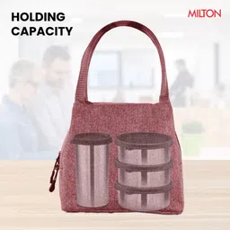 milton Fancy Lunch Bag I Design Tiffin Bag for Office, Eco Friendly, 2.44 L, Grocery Bag image 3