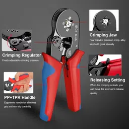 pkt HSC8 6-4A 0.25-10mm2 ELECTRIC TOOLS Set Cord End Crimpar 1200 Ferrule 6-4 Wire Terminal Crimping Tool Plier Kit Manual Crimper image 2