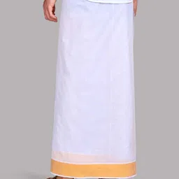 WHITE HEART Solid Men Dhoti image 2