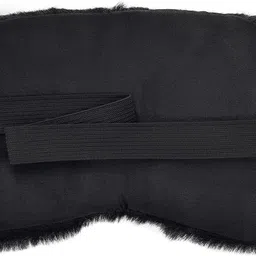 jenna Sleeping Eye Shade Mask Cover for Insomnia, Meditation, Puffy Eyes and Dark Circles Fur Sweet Black With Gel image 2
