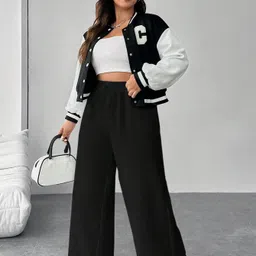 dockstreet Women Solid Black Track Pants image 2