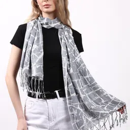cutie pie accessories Solid Rayon Women Grey Stole-picture-43