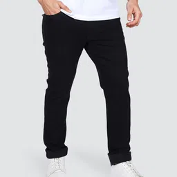 Men Skinny Mid Rise Black Jeans-image-17