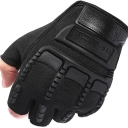 creekmom Hand Protection Tactical & Breathable Half Fingers Bike Riding Gloves for Riders Riding Gloves image 2