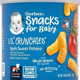 gerber Snacks for Baby Lil Crunchies Apple Sweet Potato Puffs Baby Snacks 60 g-picture-25