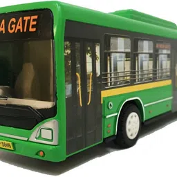 amisha gift gallery Low Floor Bus Pull Back Miniature Toy - Green-picture-21