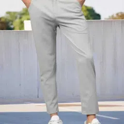 apmtraders Pack of 2 Men Slim Fit Grey, Grey Lycra Blend Trousers image 5