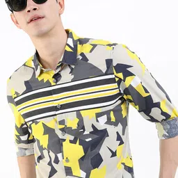 HIGHLANDER Men Slim Fit Opaque Printed Casual Shirt-picture-25