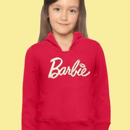 Kids Ville Girls Barbie Printed Cotton Hooded Sweatshirt-picture-33
