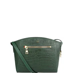 Hidesign Green Crocodile Textured Leather Sling Bag-picture-47