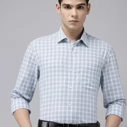 Arrow Pure Cotton Manhattan Slim Fit Checked Formal Shirt-picture-13