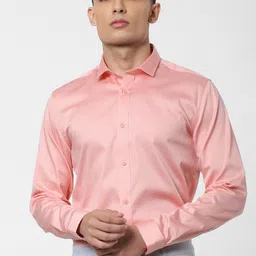 Jack & Jones Men Pink Slim Fit Solid Formal Sustainable Shirt-picture-36