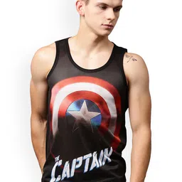 Marvel by Wear Your Mind Men Black Printed Round Neck T-shirt-picture-41