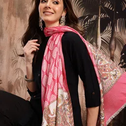 Sangria Women Floral Woven Design Stole-image-81