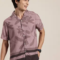 HERE&NOW Men Floral Printed Relaxed Fit Casual Shirt-picture-14