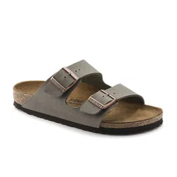 Birkenstock Unisex Taupe Arizona Birko-Flor Regular Width Comfort Sandals image 1