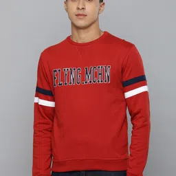 Flying Machine Men Red Sweatshirt image 1