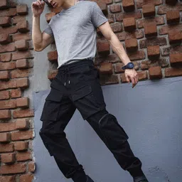 The Indian Garage Co Men Cotton Cargos Trousers-picture-39