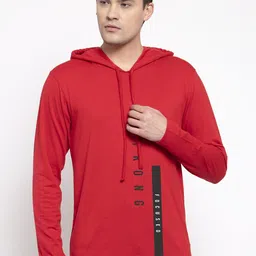 Friskers Men Red Printed Hood T-shirt-picture-37