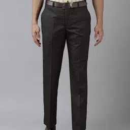 Park Avenue Men Mid-Rise Checked Smart Trousers-picture-18
