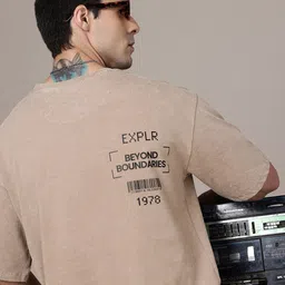 The Roadster Life Co. Typography Printed Washed Effect Relaxed Fit Pure Cotton T-shirt-picture-15